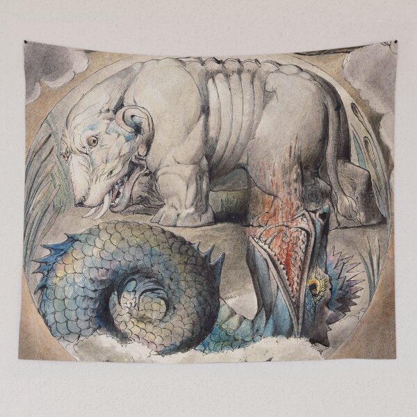 Item preview, Behemoth and Leviathan Vintage illustration  -  william blake designed and sold by Vintage Designs +.