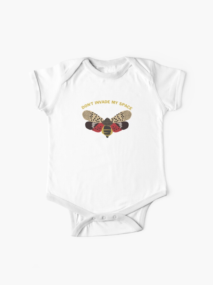 Thumbnail 1 of 2, Baby One-Piece, Spotted Lanternfly - Don't Invade My Space designed and sold by awkwarddesignco.