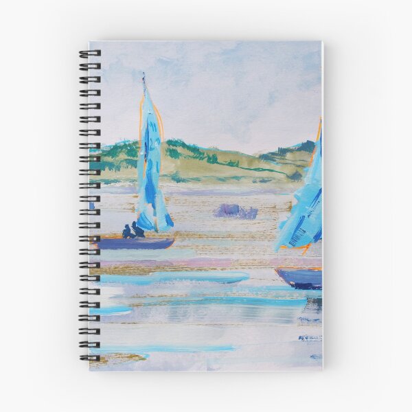 Item preview, Blue sails sail boats on the water at Exmouth painting designed and sold by MikeJory.