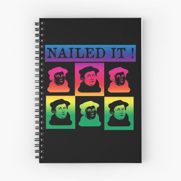 Item preview, Martin Luther Nailed it 500 Years Protestant Reformation rainbow designed and sold by funnytshirtemp.