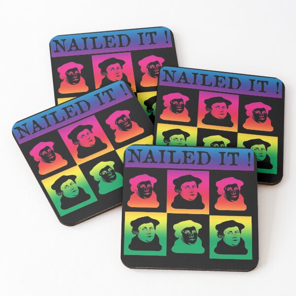 Item preview, Martin Luther Nailed it 500 Years Protestant Reformation rainbow designed and sold by funnytshirtemp.