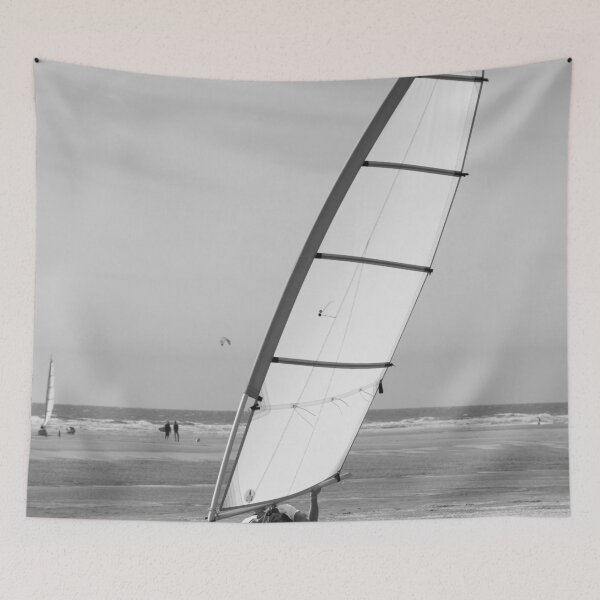 Item preview, Sand yachting, black and white designed and sold by jsebouvi.