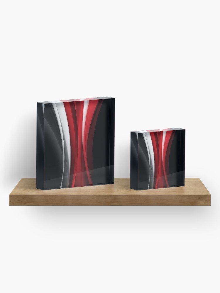 Alternate view of Red And White Acrylic Block