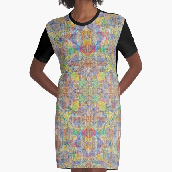 BOUDHANATH NEPAL PRAYER FLAGS AND BRICK HOUSES 3 Graphic T-Shirt Dress