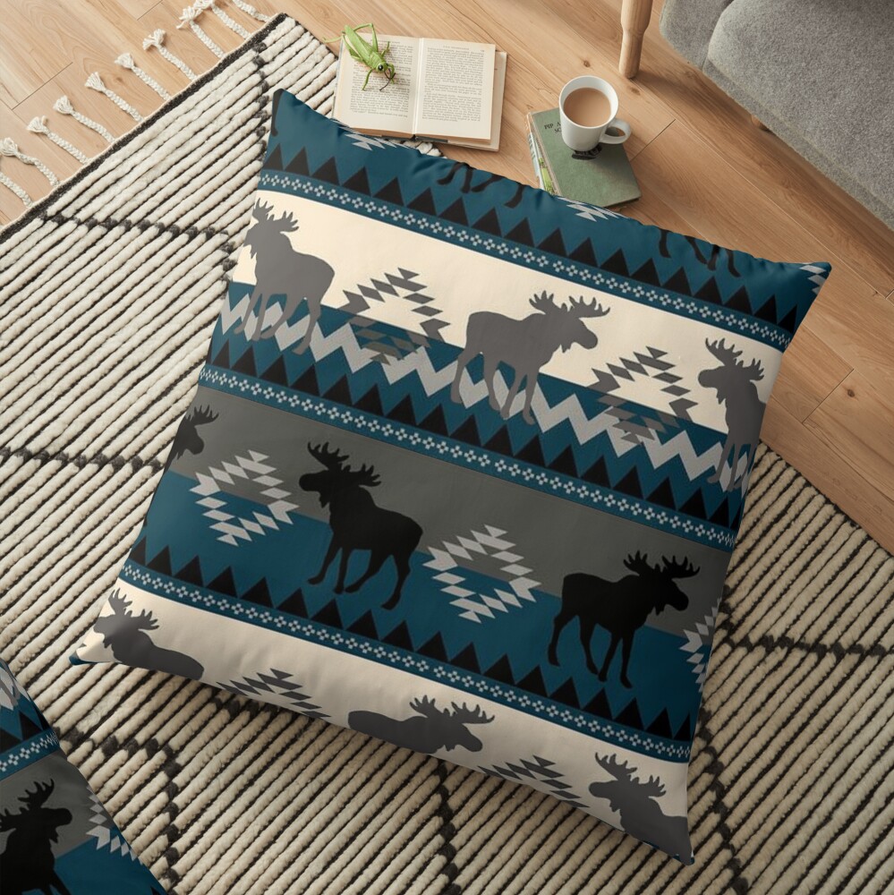 Moose Design Floor Pillow