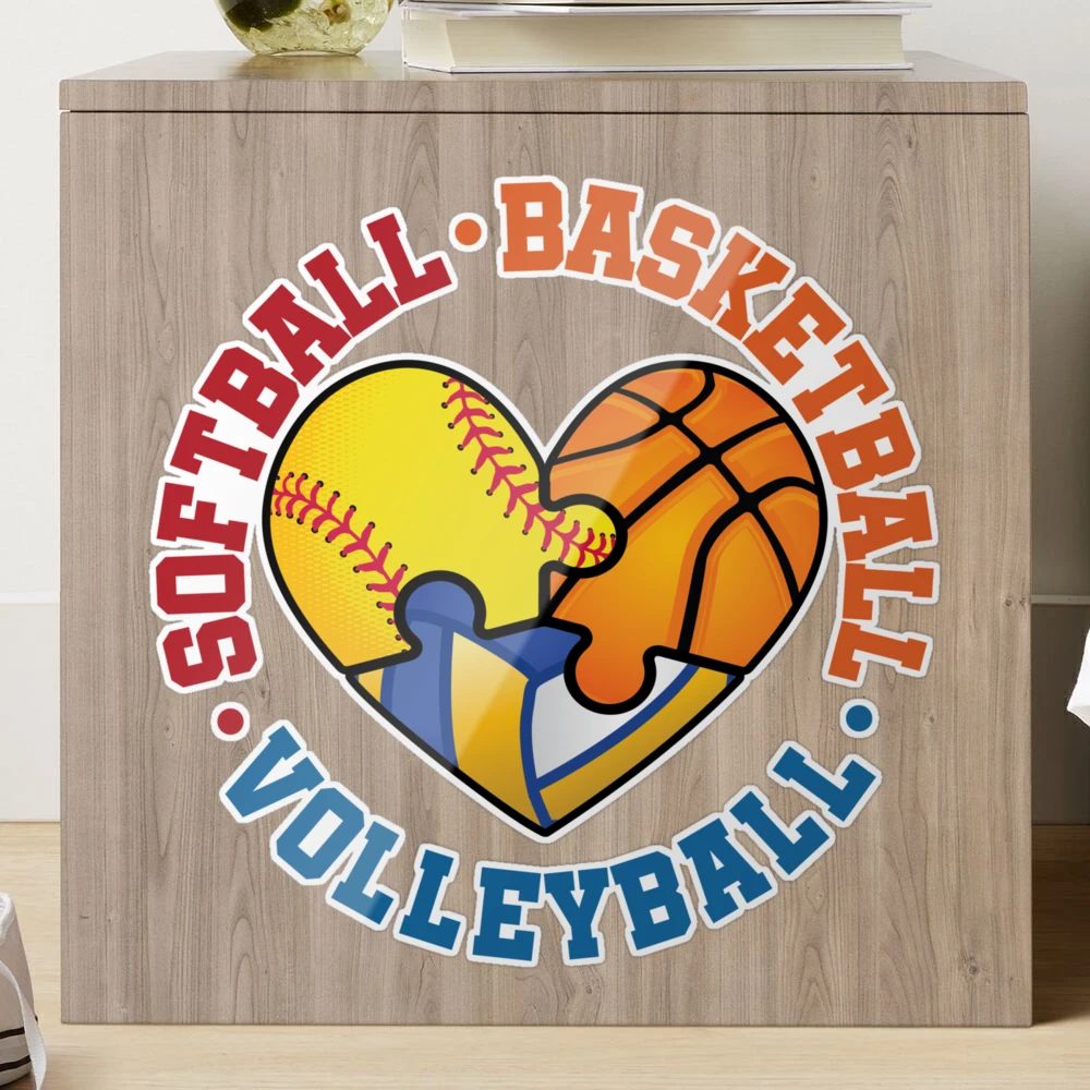 Softball Basketball Volleyball Sticker for Sale by jaygo