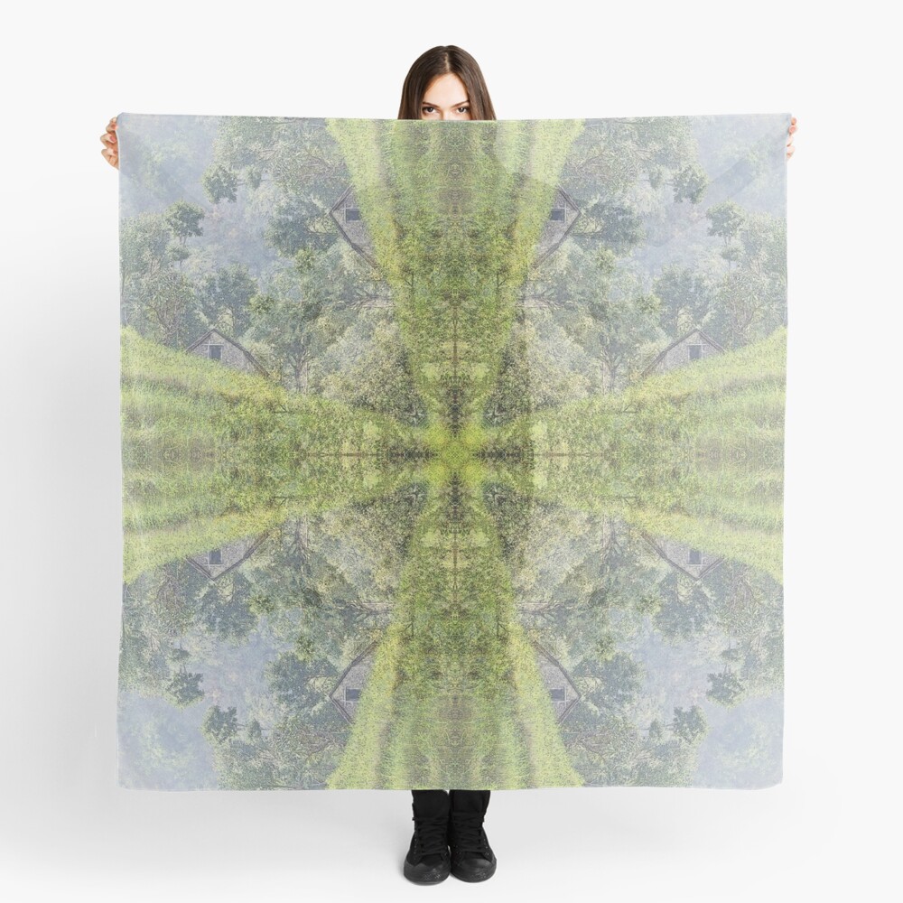 RICE FIELD AND BARN IN NEPAL Scarf