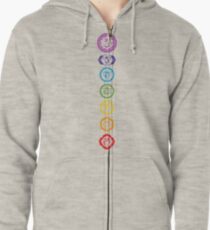 Chakras - The 7 Centers of Force Zipped Hoodie
