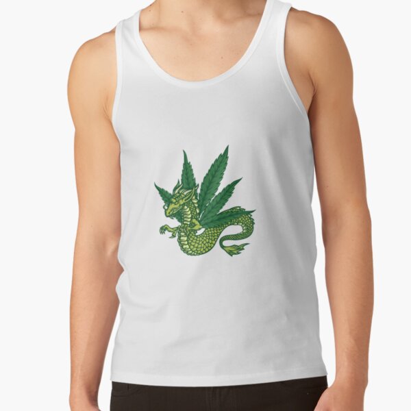 Marijuana Dragon - White Tank Top
