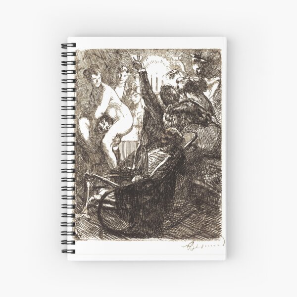 Paul-Albert Besnard French painter, The Orgy (L'orgie), 1900 Spiral Notebook