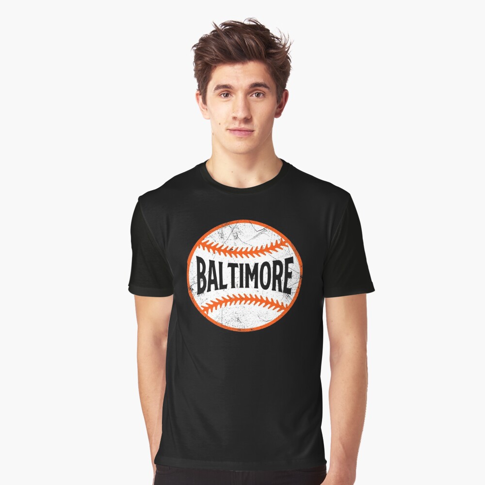 Baltimore Retro Baseball - Black Classic T-Shirt for Sale by SaturdayACD