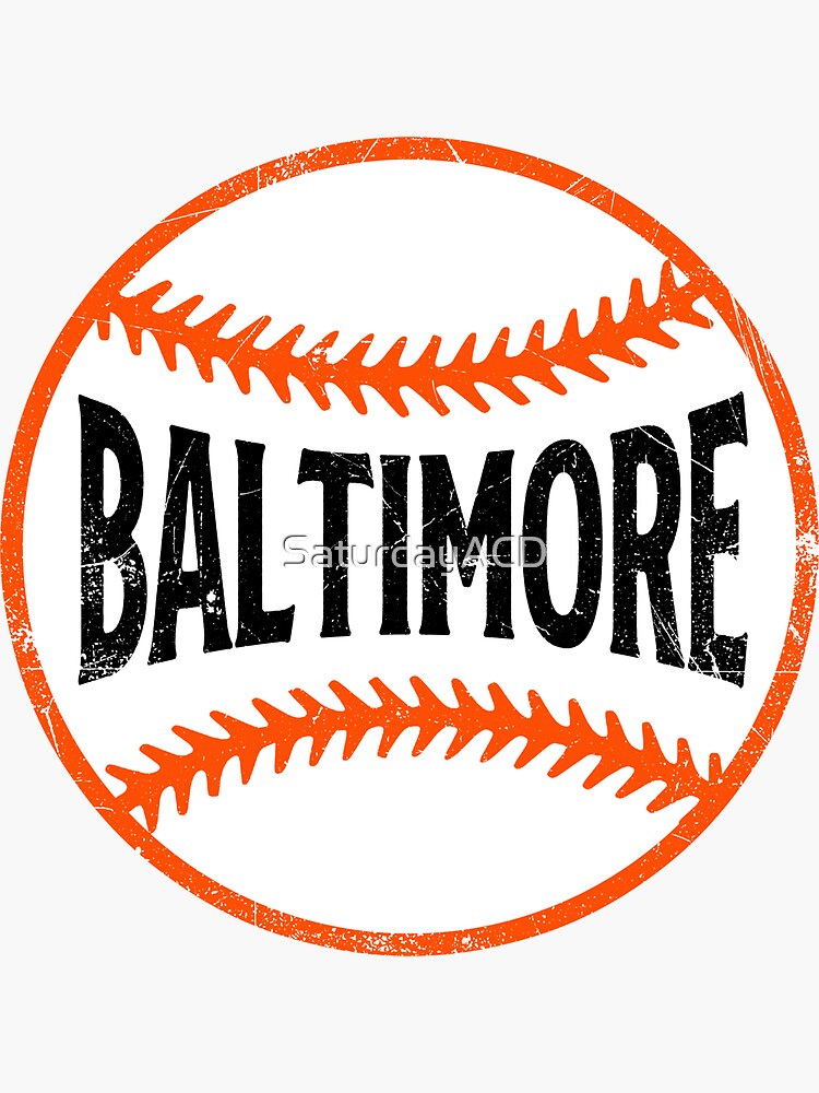 Baltimore Retro Baseball - Black Classic T-Shirt for Sale by SaturdayACD