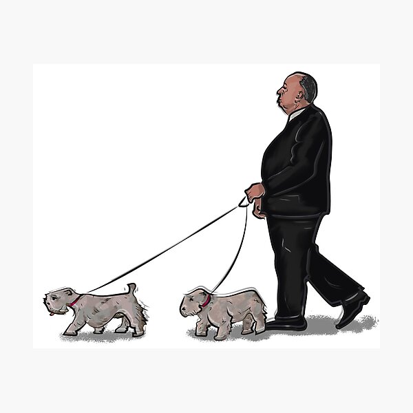 Alfred Hitchcock (and dogs) Photographic Print
