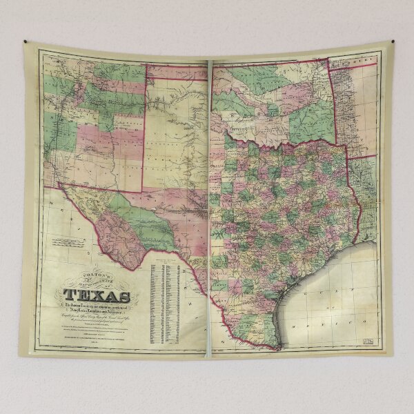 Item preview, Colton's Map of Texas (1872) designed and sold by allhistory.