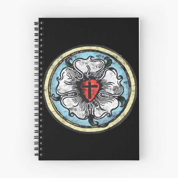 Item preview, Martin Luther Rose Lutheran Symbol Distressed Chalk 5 Solas designed and sold by funnytshirtemp.