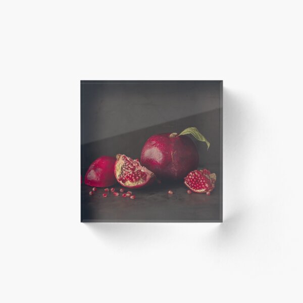 Pomegranate Acrylic Block