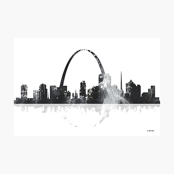 St. Louis Missouri Skyline Kids Zip Hoodie by NextWay Art