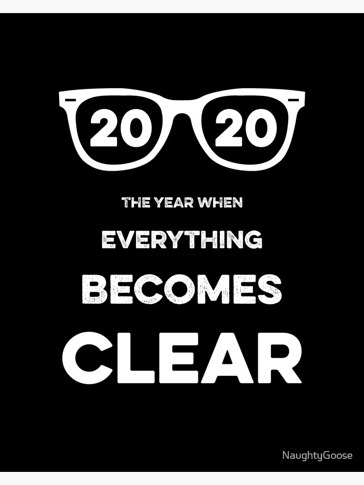 Disover 2020 the year when everything becomes clear funny eye test design Premium Matte Vertical Poster