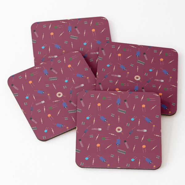 Item preview, Circuit Elements in Mulberry Maroon designed and sold by Hodgepodge Bricolage.