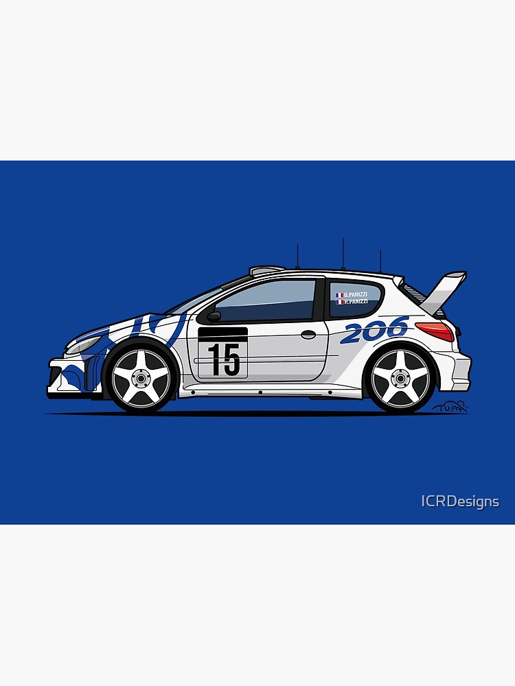 Peugeot 206 WRC Art Print by ICRDesigns