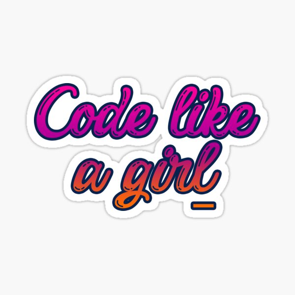 Code like a girl Sticker