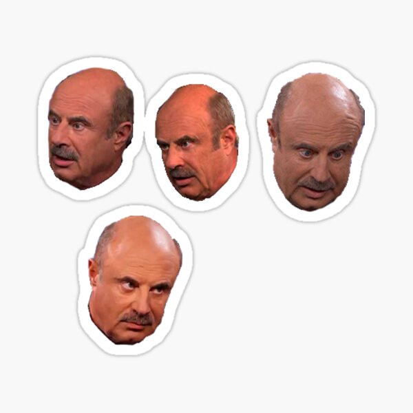 The faces of Dr Phil Sticker