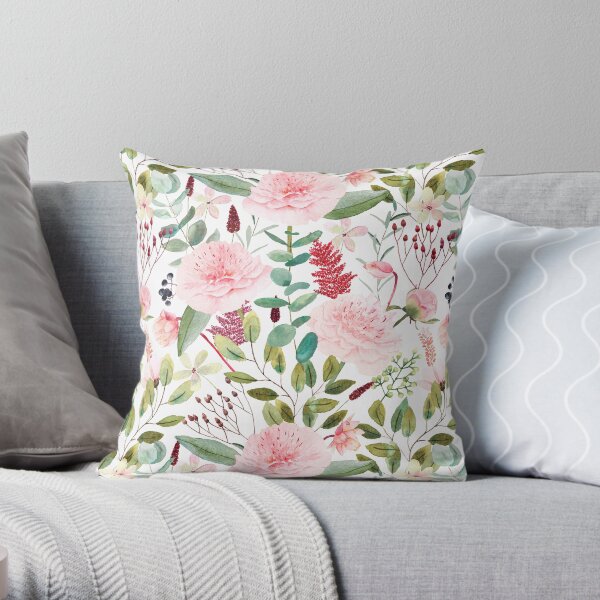 Aquarelle de roses Coussin