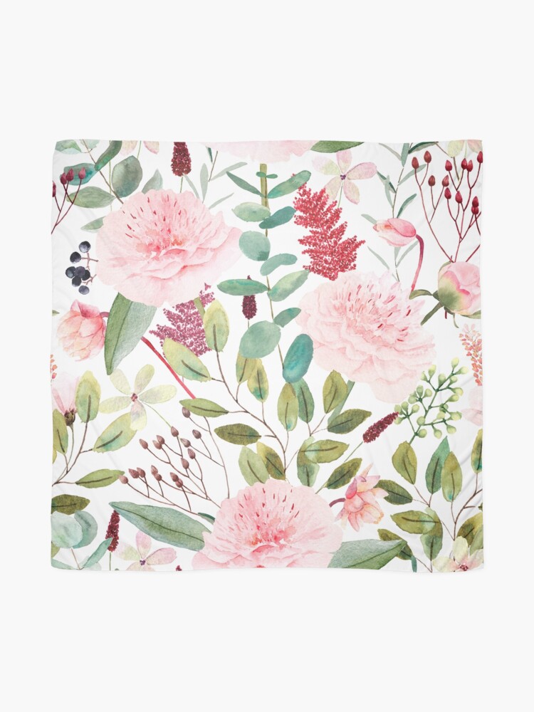 Alternate view of Roses watercolor Scarf