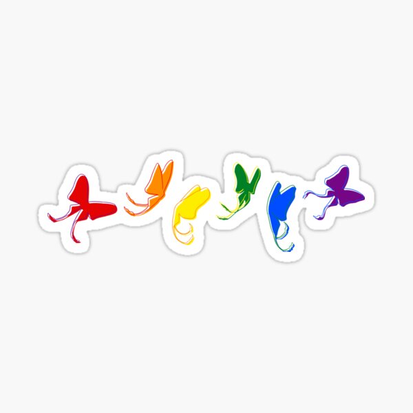 Gay Pride Moths Sticker