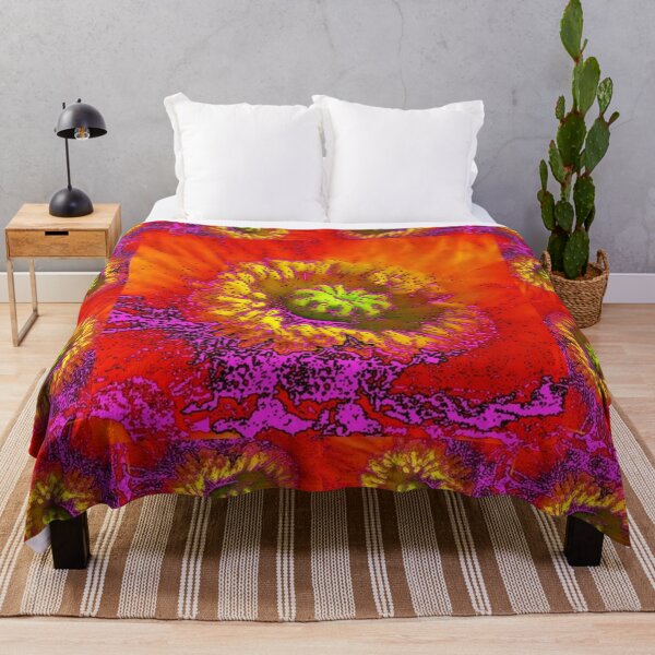 Item preview, MODERN ART ORANGE POPPY ABSTRACT LILAC PURPLE ART designed and sold by sharlesart.