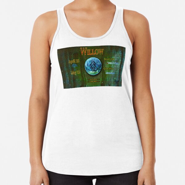 Zo-Disc Willow with background v1 Racerback Tank Top