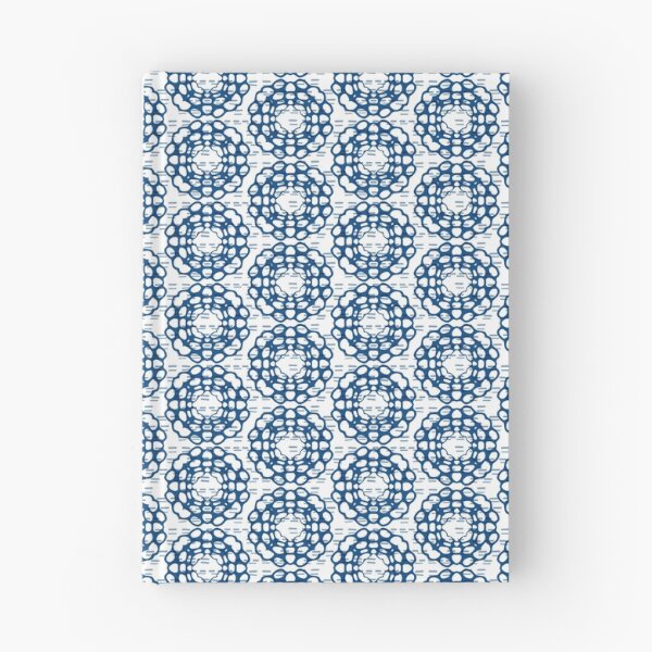 Item preview, Japanese Geometric Flower Stitching in Blue and White designed and sold by Dora Yvonne Textiles.