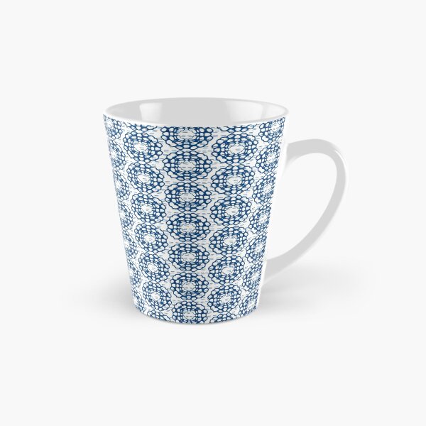 Item preview, Japanese Geometric Flower Stitching in Blue and White designed and sold by Dora Yvonne Textiles.