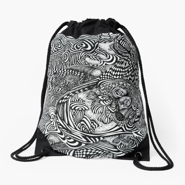 Liquid Skull Drawstring Bag