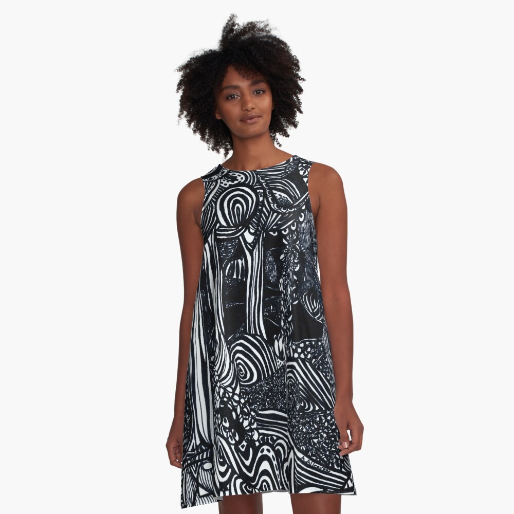 Broccoli Trees A-Line Dress