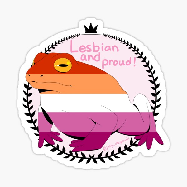 Lesbian Frog Sticker For Sale By Jelliebones Redbubble