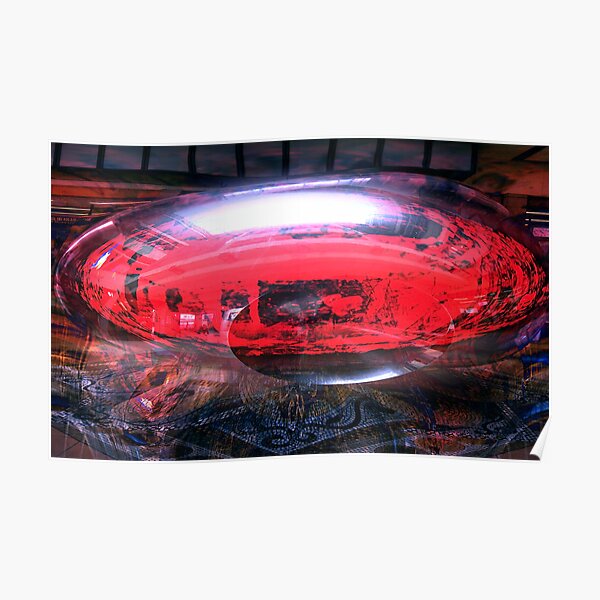 red bubble..... a strange arrival at the station Poster