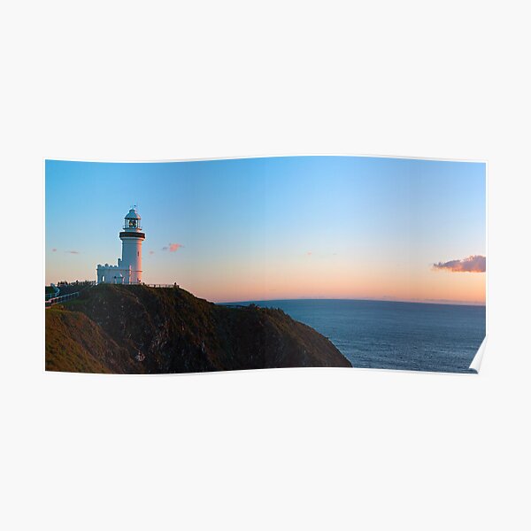 Cape Byron lighthouse at sunrise Poster