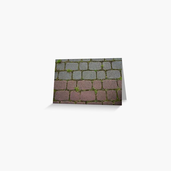Red and White Brick Road Greeting Card