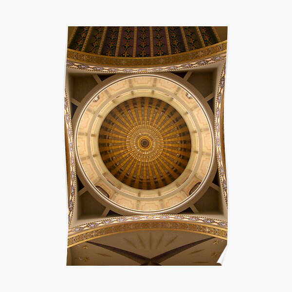 Church rotunda from inside looking up Poster