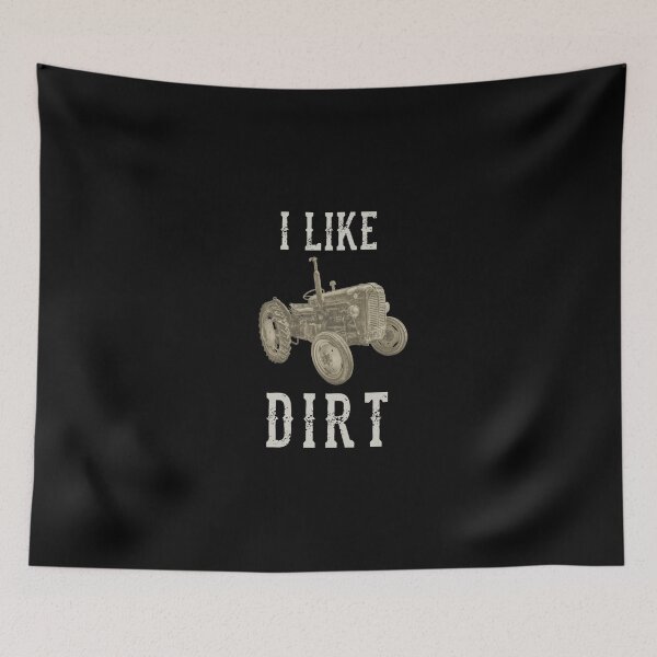 Item preview, Vintage Tractor graphic, I Like Dirt, Funny Gift For Farmer design designed and sold by DNH Threads.
