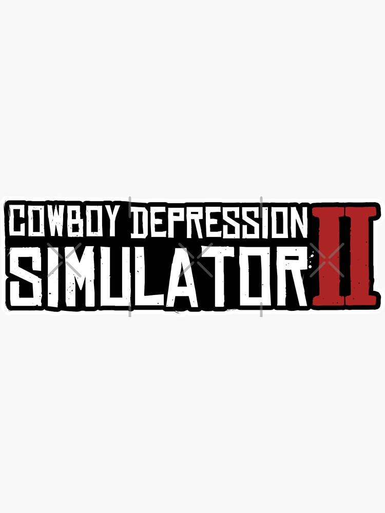 Thumbnail 3 of 3, Sticker, RDR2 Cowboy Depression designed and sold by ncarter787.