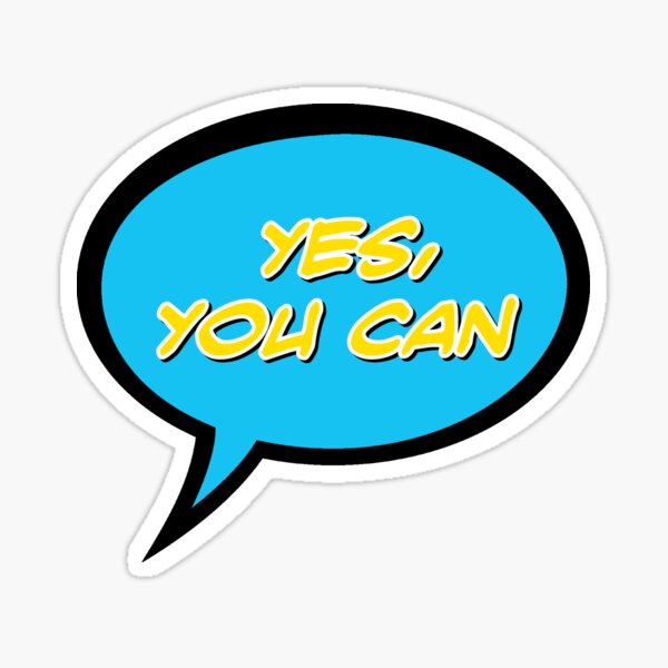 Yes you can message word bubble Royalty Free Vector Image