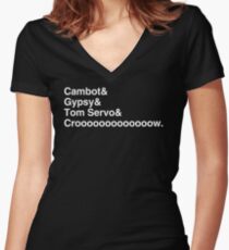 Robot Roll Call Women's Fitted V-Neck T-Shirt