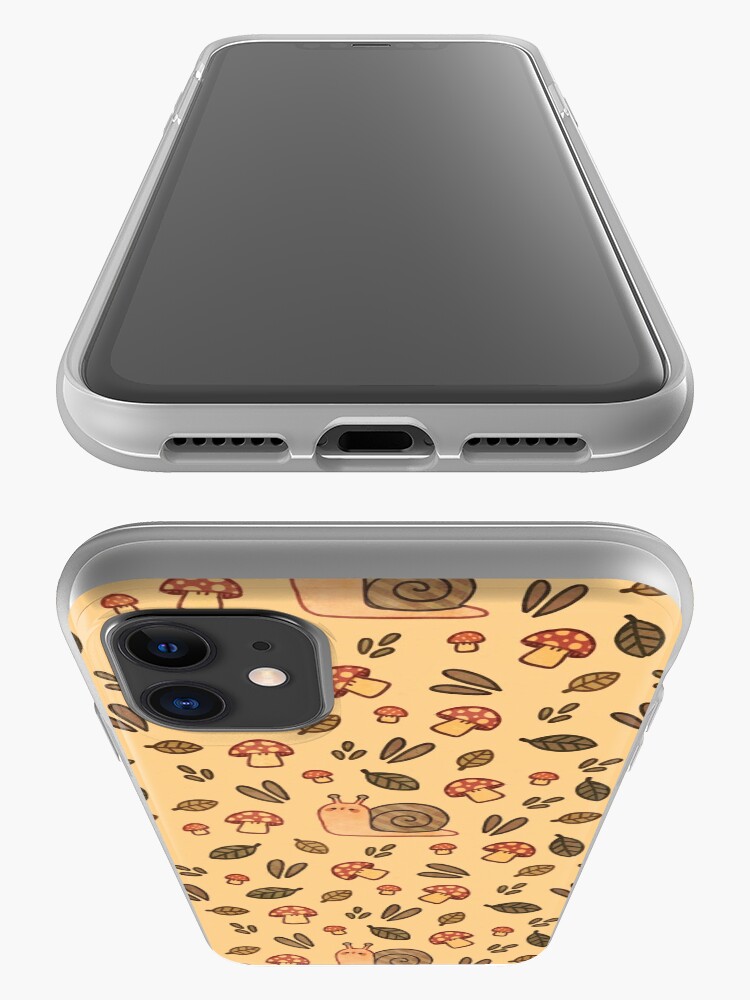 Alternate view of Snail, Mushrooms and Leaves iPhone Case & Cover