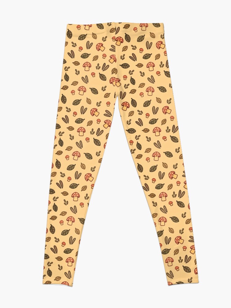 Alternate view of Snail, Mushrooms and Leaves Leggings