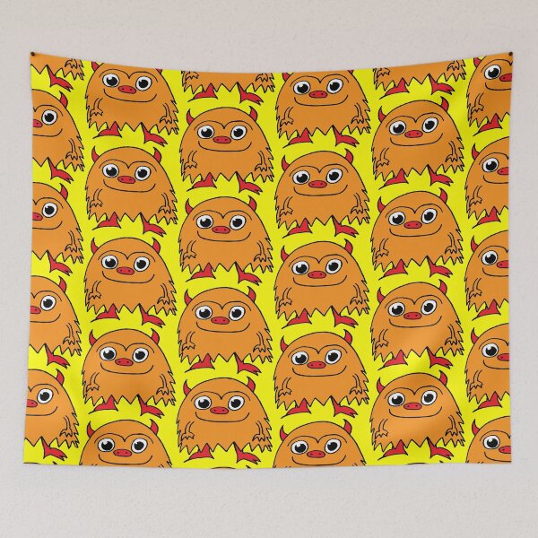 Item preview, Friendly Little Monster - Orange Guy (on happy yellow) designed and sold by jesscargill.