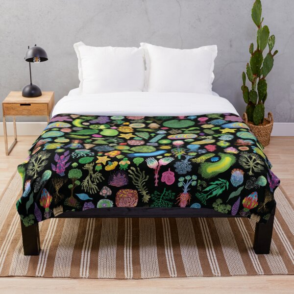 Ocean Slugs & Tasty Cacti Throw Blanket
