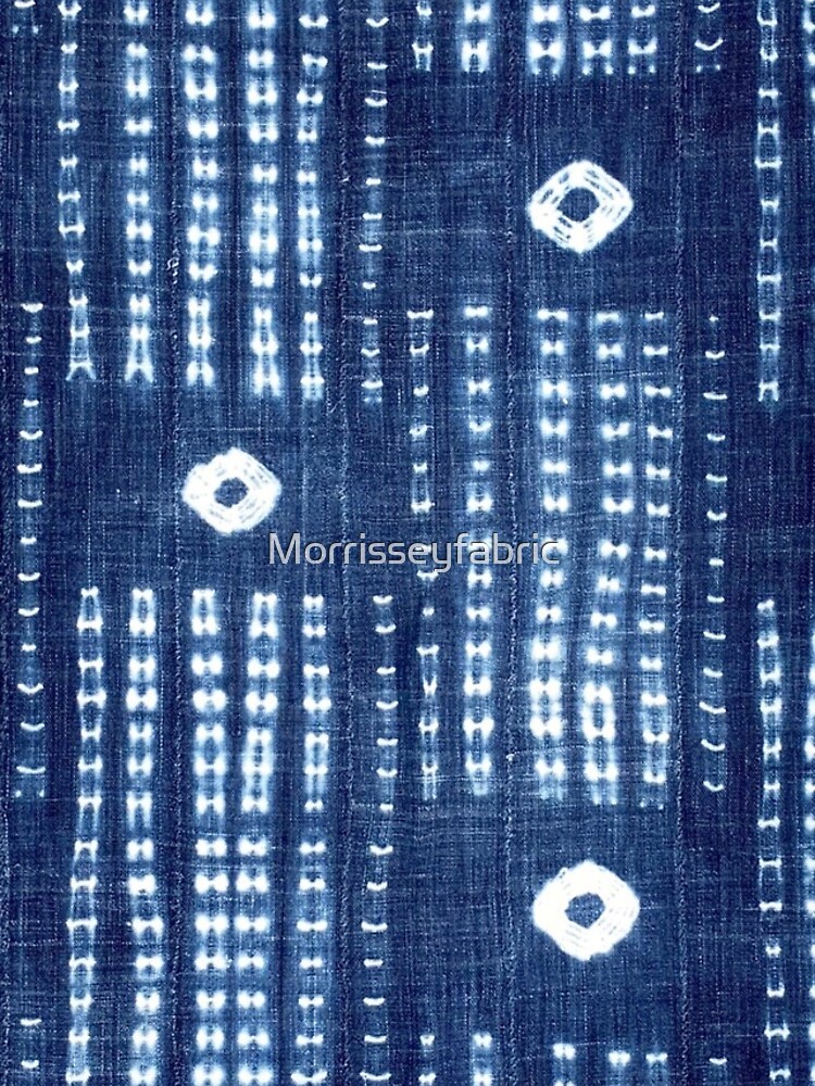 Vintage shops Mud Cloth Indigo, denim mudcloth, African Mudcloth Textile, Shibori dyed fabric, Morrissey Fabric