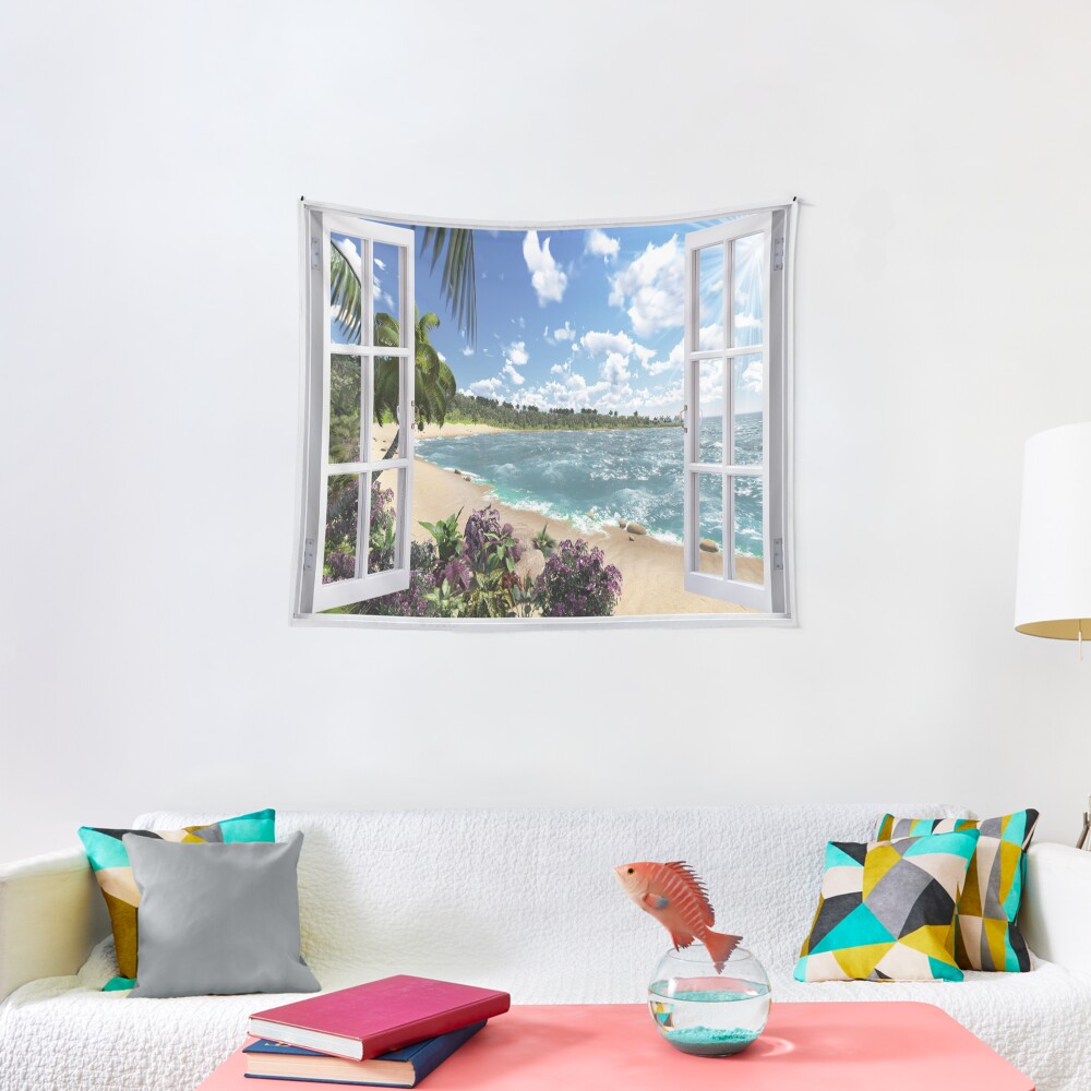 #Summer, #tropical, #beach, #water, sand, sea, island, travel, idyllic, sky, nature Tapestry